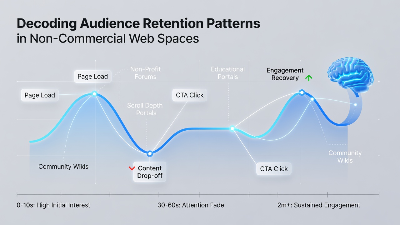 Decoding Audience Retention Patterns in Non-Commercial Web Spaces